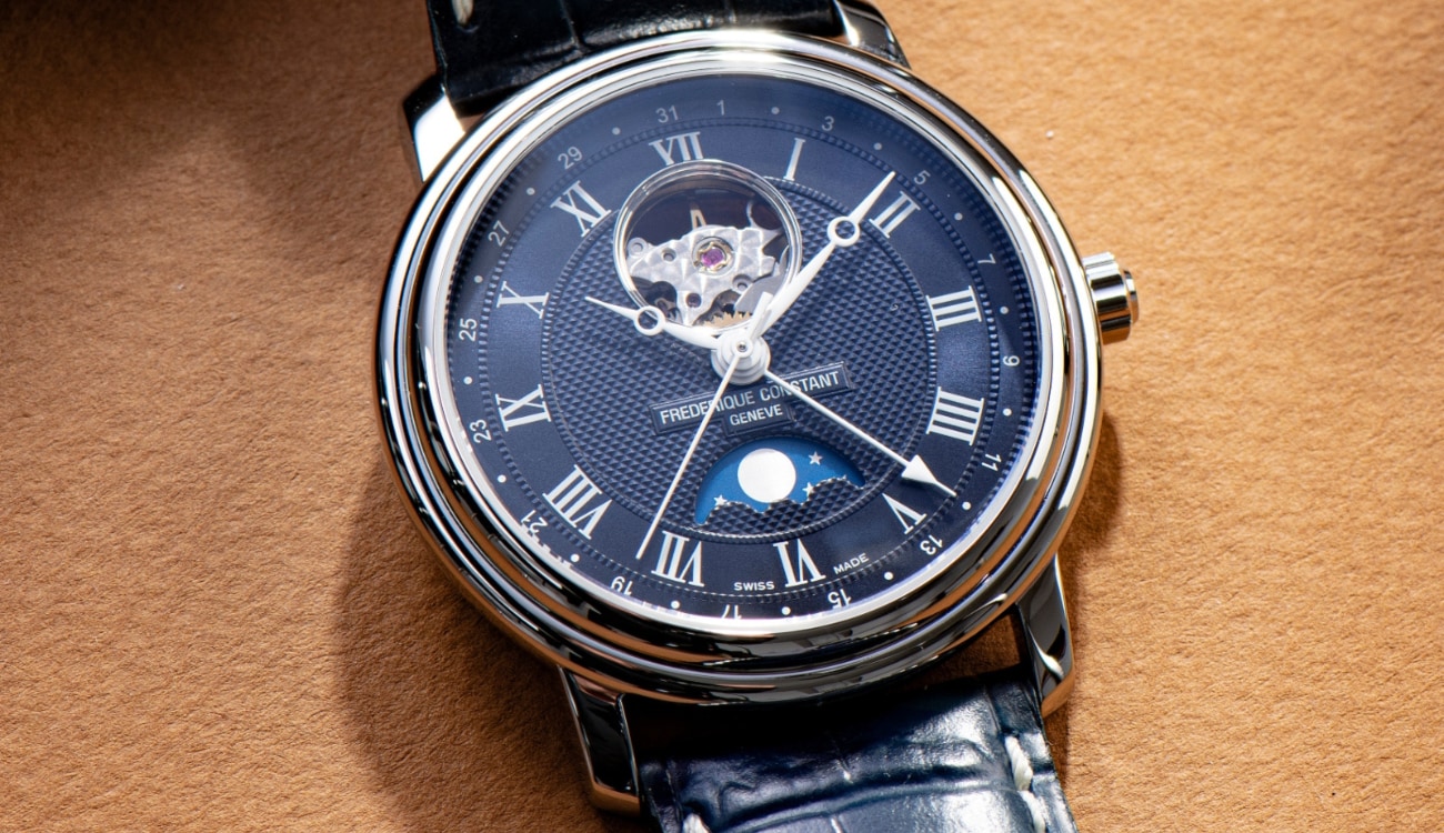 Beating Heart the Frederique Constant Classic Heart Beat Moonphase Date Calibre Watches Of Switzerland UK