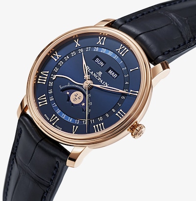 Blancpain - Villeret Quantieme Complet 40mm Mens Watch Blue image