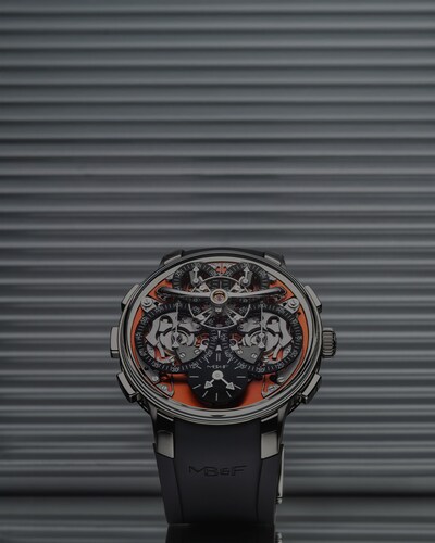 Image of MB&F watch on grey background. Independent watch brands. Discover all brands image