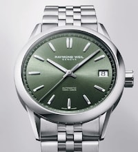 Raymond Weil green dial watch image