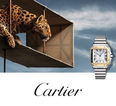 Cartier Santos Watch with Cartier logo image